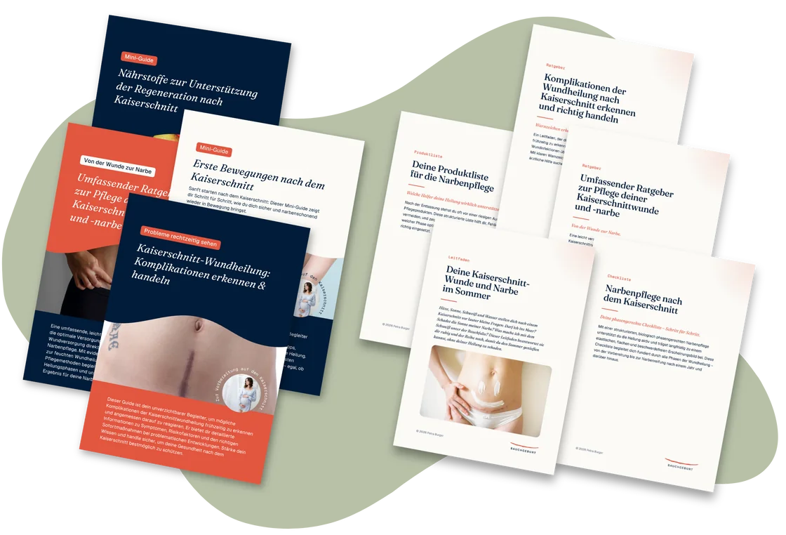 Das Wundheilungs- und Narbenpflegepaket: 7 digitale Guides nach dem Kaiserschnitt
