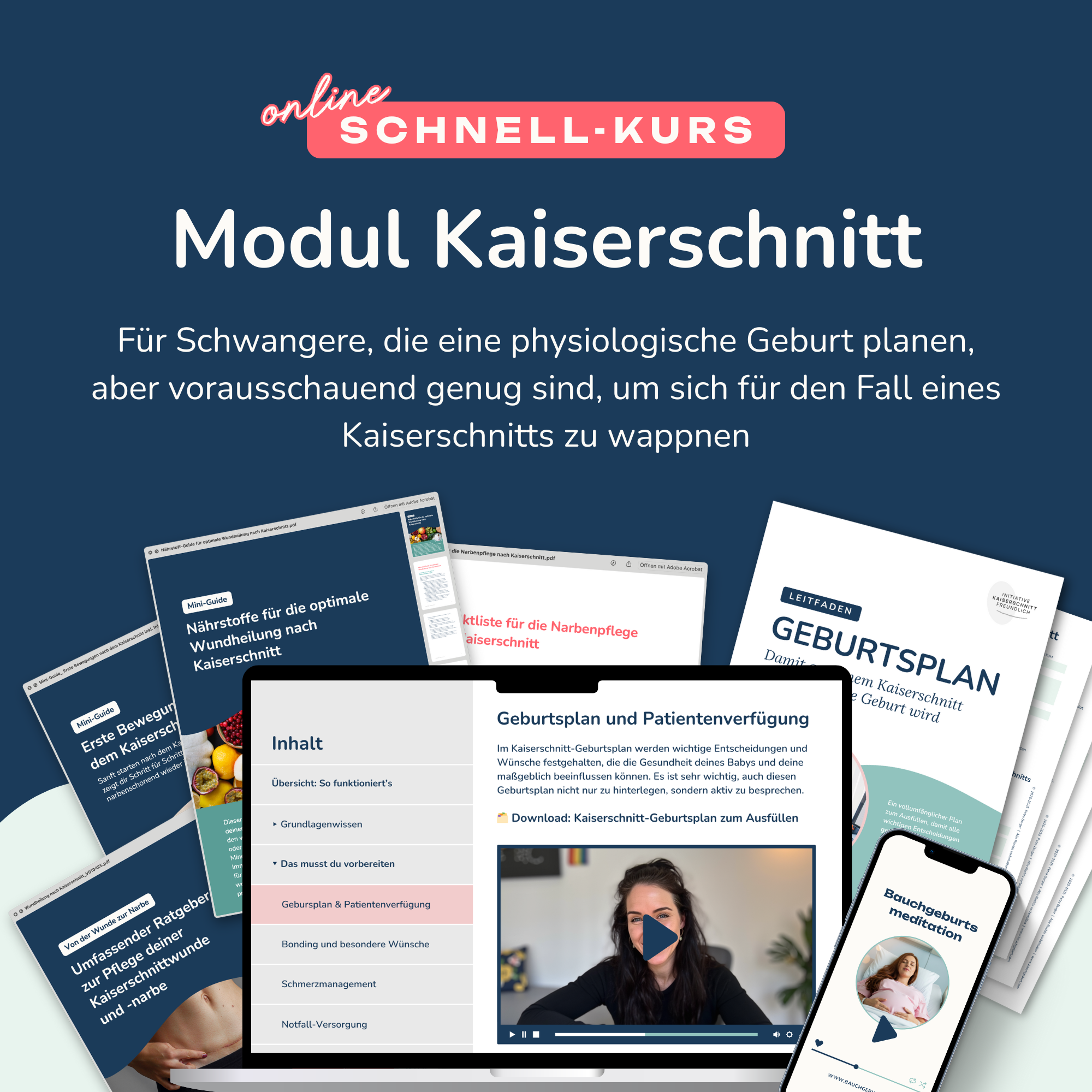 Kaiserschnitt-Vorbereitung bei geplanter vaginaler Geburt [Online-Schnellkurs]